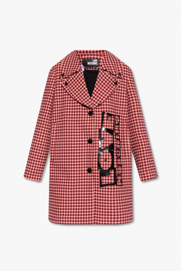 Love Moschino Coat with houndstooth pattern Women's Clothing Vitkac